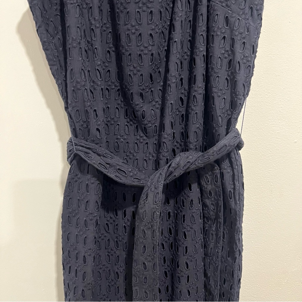 Ann Taylor- Eyelet Square Neck Puff Sleeve Midi Dress - Picture 5 of 7